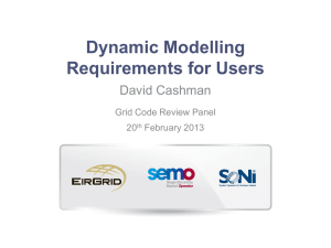 Dynamic Modelling Requirements for Users