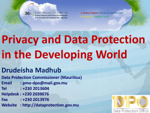 Privacy and Data Protection in the Developing World