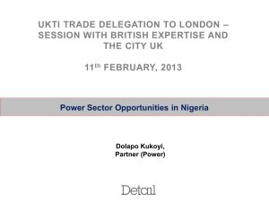 Power Sector Opportunities - Detail Commercial Solicitors