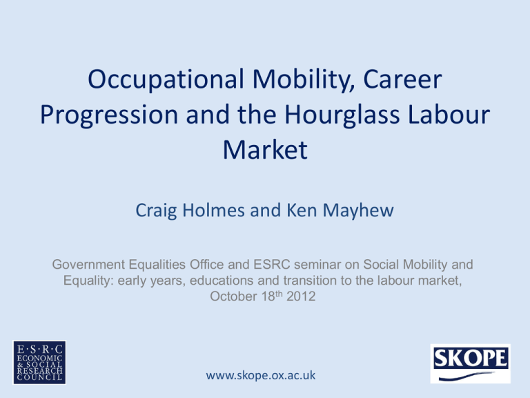 Occupational Mobility Career Progression And The Hourglass