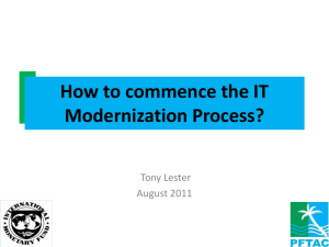 How to commence the IT Modernization Proces?