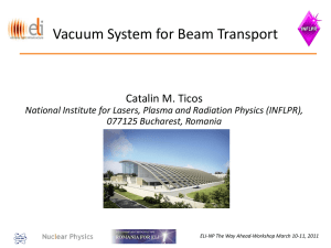 Vacuum system for beam transport - ELI-NP