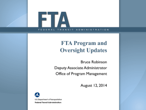 FTA Program and Oversight Updates