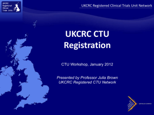 Work programme - UKCRC CTU Network