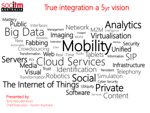 Tony Bezuidenhout - True integration A 5 year vision