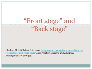 front stage* and *back stage