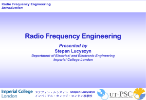 Radio Frequency Engineering Introduction Stepan