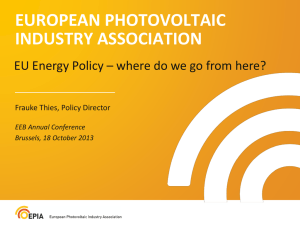 Frauke Thies, Policy Director, European Photovoltaic Industry