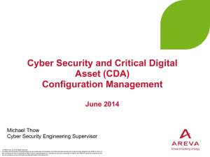 Cyber Security and Critical Digital Asset Configuration Management