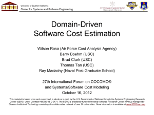 Domain-Driven Software Cost Estimation