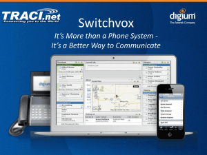 Switchvox It*s More than a Phone System - It*s a Better