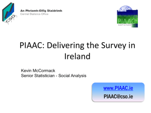 PIAAC: delivering the survey in Ireland CSO