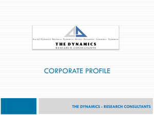 Company Profile - The Dynamics – Research Consultants