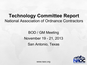 Technology Committee - National Association of Ordnance