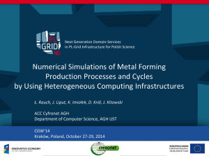 .Numerical Simulations of Metal Forming Production