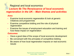 The Renaissance of local economic regeneration in the UK: themes