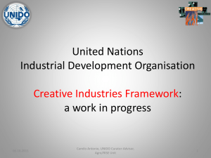 UN Industrial Development Organisation Creative Industries
