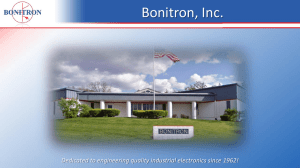 Bonitron / Schneider Presentation