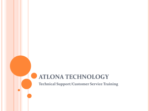 ATLONA TECHNOLOGY Technical Support/Customer Service