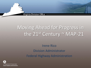MAP-21 - Virginia Department of Transportation