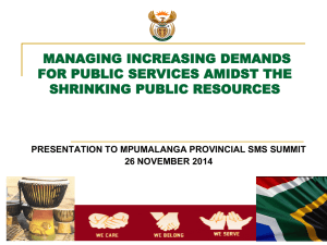 Managing increasing demands for public services amidst the