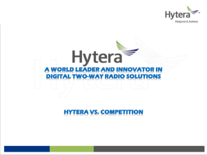 Hytera DMR VS. The Competition