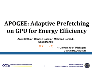 Adaptive Prefetching on GPU for Energy Efficiency