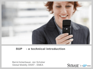 SUP Technical Presentation - SCN Wiki