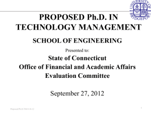 Ph.D. Program in Technology Management
