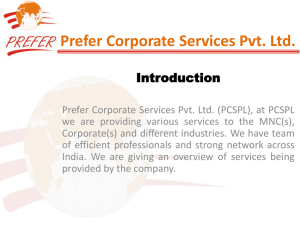 View Our Quick Profile - Prefer Corporate Services Pvt. Ltd.