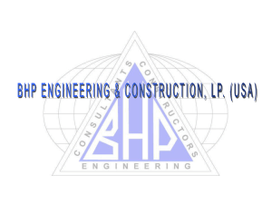 Pipeline Presentation - BHP Engineering & Construction