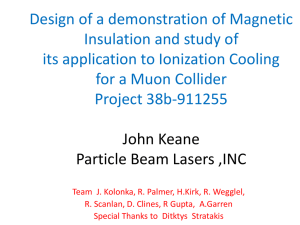 Design of a demonstration of Magnetic Insulation and study
