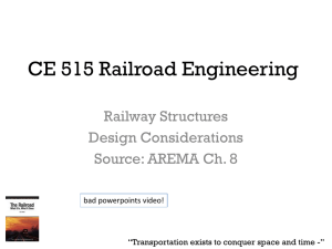 CE 515 Railroad Engineering