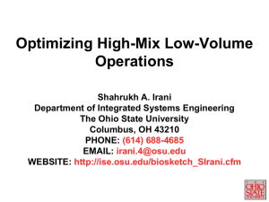 Optimizing High-Mix Low-Volume Operations.