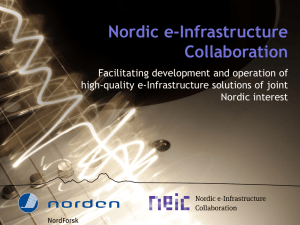 Nordic examples of e-Infrastructure collaboration, Gudmund Høst