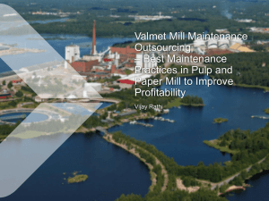 Valmet Mill Maintenance Outsourcing -Best Maintenance