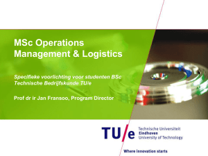 MSc Operations Management & Logistics