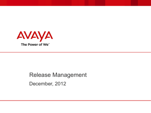 Avaya - Release Management
