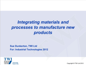 Integrating materials and processes to manufacture new products