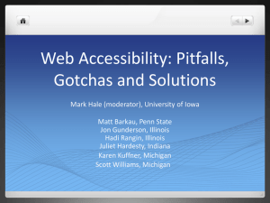 Web Accessibility: Pitfalls, Gotchas and Solutions