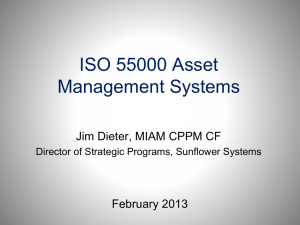 ISO 55000 Asset Management Systems