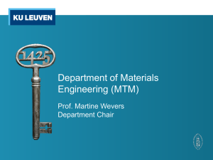 PowerPoint-presentatie - Departement Materiaalkunde (MTM)