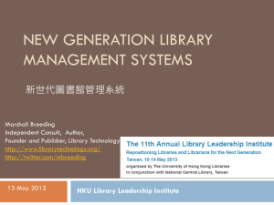 Topic 7 New-Generation Library Management