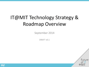MIT Technology Strategy & Roadmap Overview