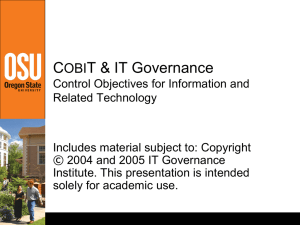 A High-level Look at COBIT From an MIS Perspective