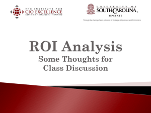Return On Investment (ROI) Analysis