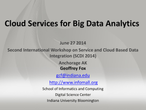Cloud Services for Big Data Analytics
