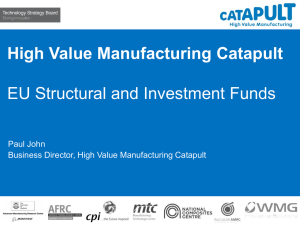 High Value Manufacturing Catapult presentation