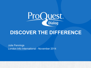 ProQuest product showcase - London Info International