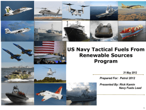 Navy Alt fuel Program Petrol 2012